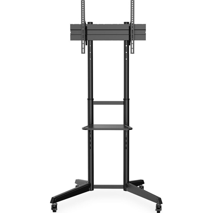 Carrinho de TV de aço compacto e econômico Digitus com bandeja para TVs de 37-70", preto