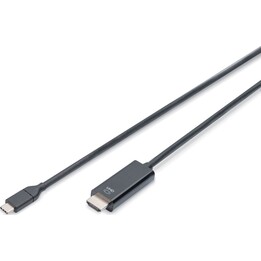 Cavo adattatore Digitus USB Type-C a HDMI AM/M, 5 m, 4K/60 Hz, 18 GB, CE, Nero