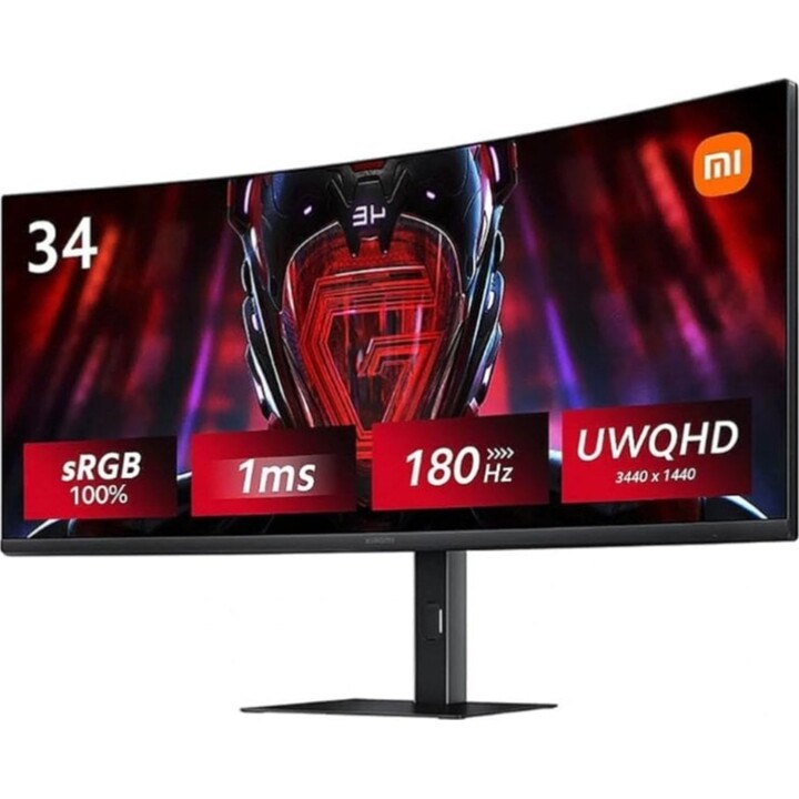 Monitor curvado Xiaomi G34WQi 34" LED UltraWide QHD 180Hz FreeSync