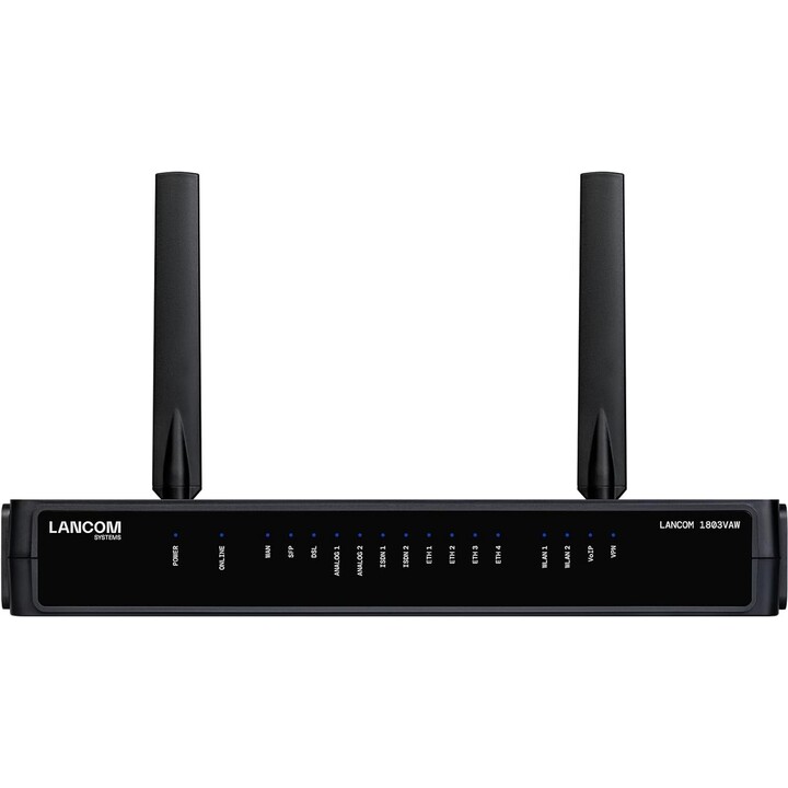 LANCOM 1803VAW (UE) (62154) Professional All-in-One SD-WAN Router, high-speed VDSL connectivity with Wi-Fi support, dual-SIM 4G 