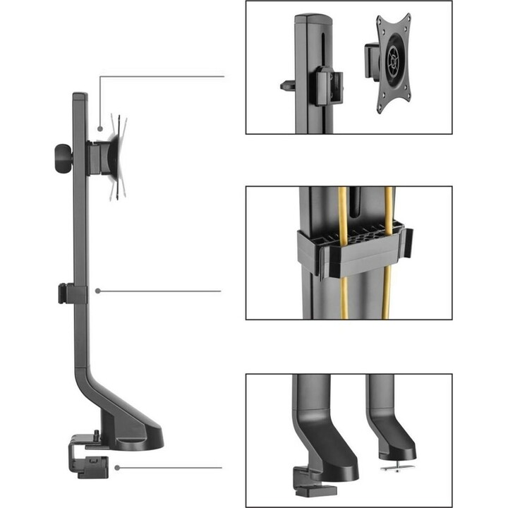 Suporte para monitor de mesa MacLean MC-853 preto 32"