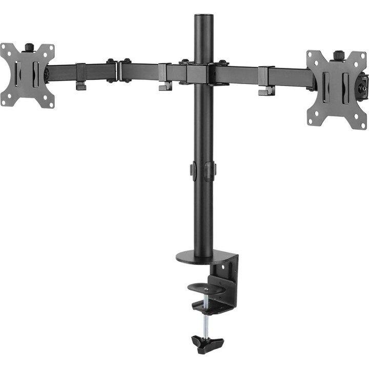 Suporte para monitor duplo Maclean MC-884, 17 a 32", giratório, inclinação, altura ajustável