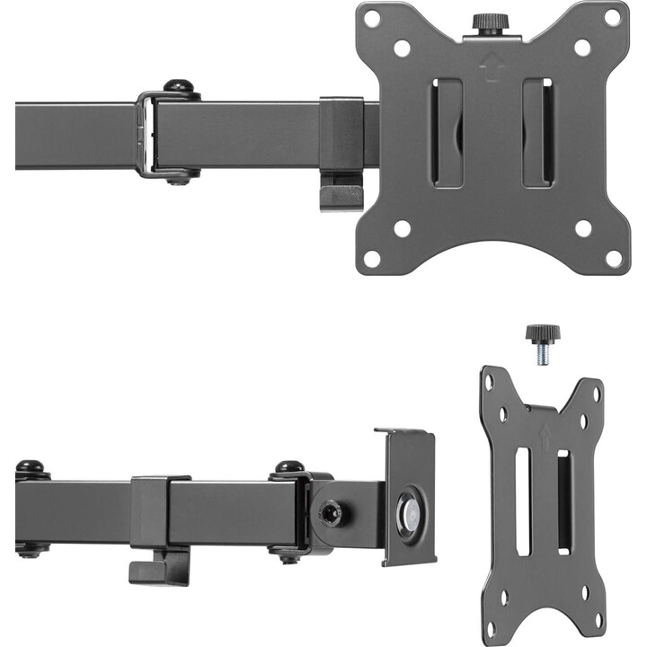Suporte para monitor duplo Maclean MC-884, 17 a 32", giratório, inclinação, altura ajustável