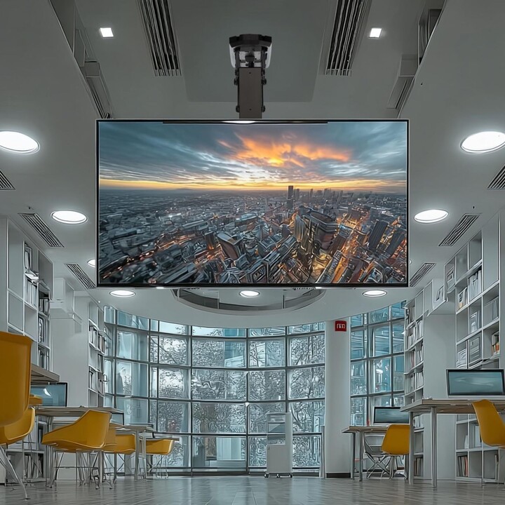 Suporte elétrico de teto Maclean para TVs de 32-70", para tetos inclinados e altos