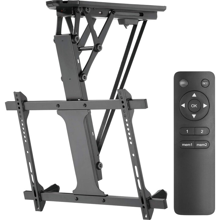 Suporte elétrico de teto Maclean para TVs de 32-70", para tetos inclinados e altos
