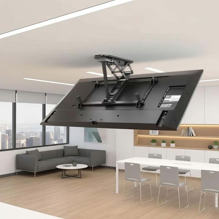 Suporte elétrico de teto Maclean para TVs de 32-70", para tetos inclinados e altos