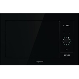 Gorenje BM235G1SYB, 23L built-in microwave oven with integrated grill and automatic quick cooking programs, Black