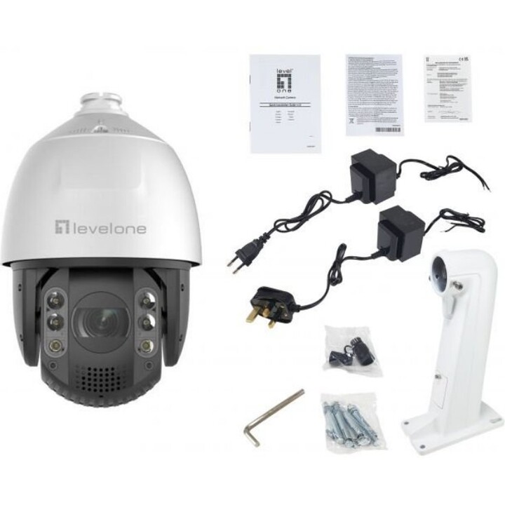 Level One FCS-4072 PTZ32x Professionelle IP-Kamera, hochauflösende 4-MP-Bildgebung mit 32-fachem optischem Zoom, leistungsstarke