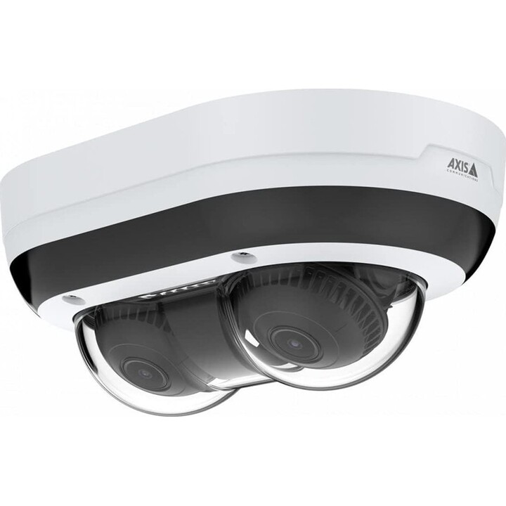 Câmera IP de dome multi-sensor profissional AXIS P4707-PLVE (02416-001), oferece cobertura panorâmica de 360° com quatro sensore