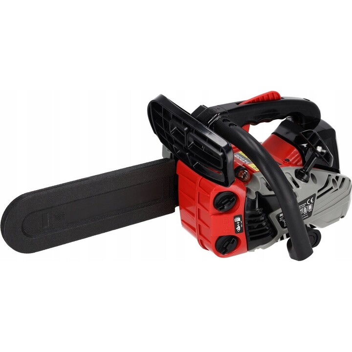 DEDRA DED8719 Motosega a benzina da 25 cm e 1,0 kW per potatura professionale, nero/rosso