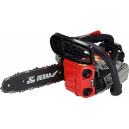 DEDRA DED8719 Motosega a benzina da 25 cm e 1,0 kW per potatura professionale, nero/rosso