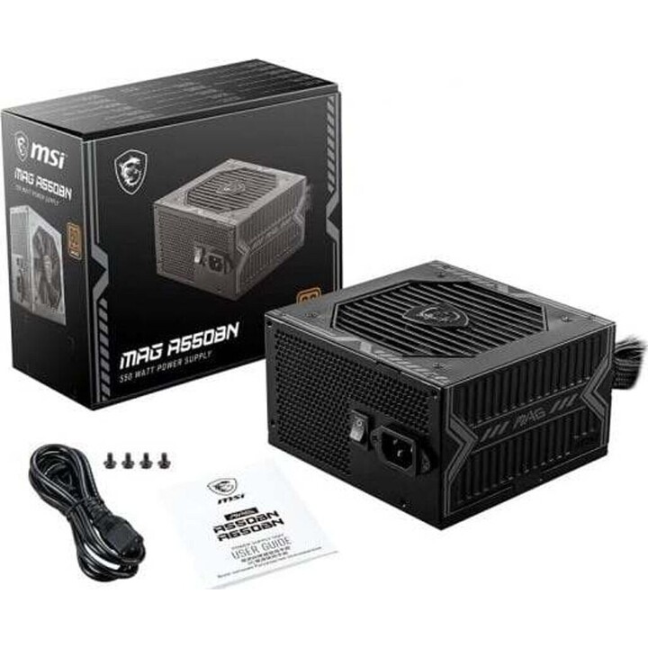 MSI MAG A550BN 550W 80 Plus Bronze Black ATX Desktop Power Supply