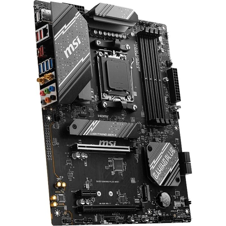 Placa Mãe MSI B650 Gaming Plus Wifi, AMD, AM5, B650, 4DDR5, 192GB, HDMI+DP, 4SATA3+2M.2, 2.5GBE+Wifi6e+BT5.3, 11USB3.2, ATX Pret