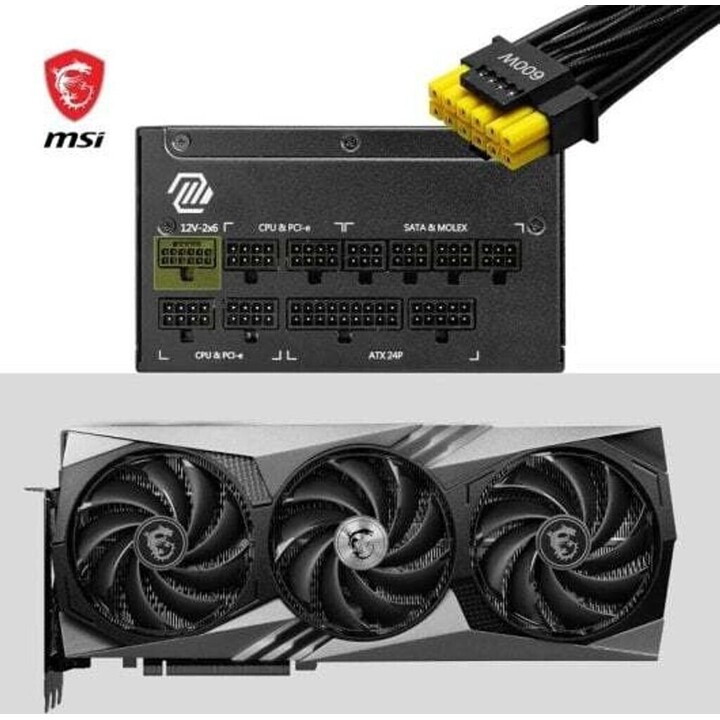 MSI MAG A1000GL PCIE5 1000W 24-pin ATX Stromversorgungsmodul Schwarz