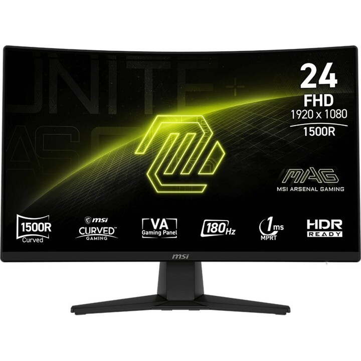 Msi Mag 242c Pantalla Para Pc 59,9 Cm (23.6") 1920 X 1080 Pixeles Full Hd Lcd Negro