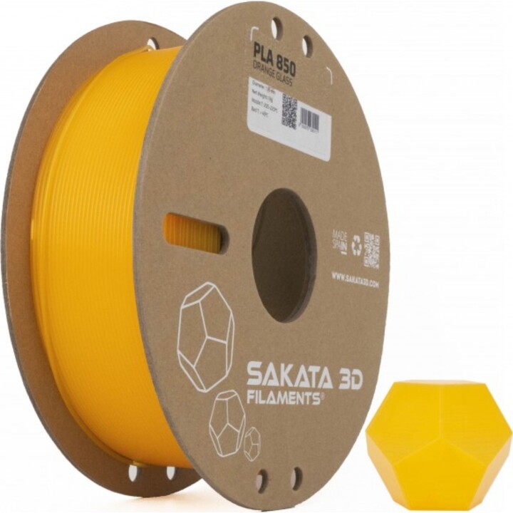 Sakata 3D PLA Filament 850 GLASS 1.75mm 1Kg Orange