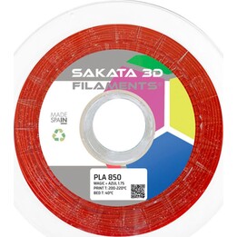 Filamento Sakata 3D PLA 850 MAGIC PLUS 1.75mm 1Kg Rojo