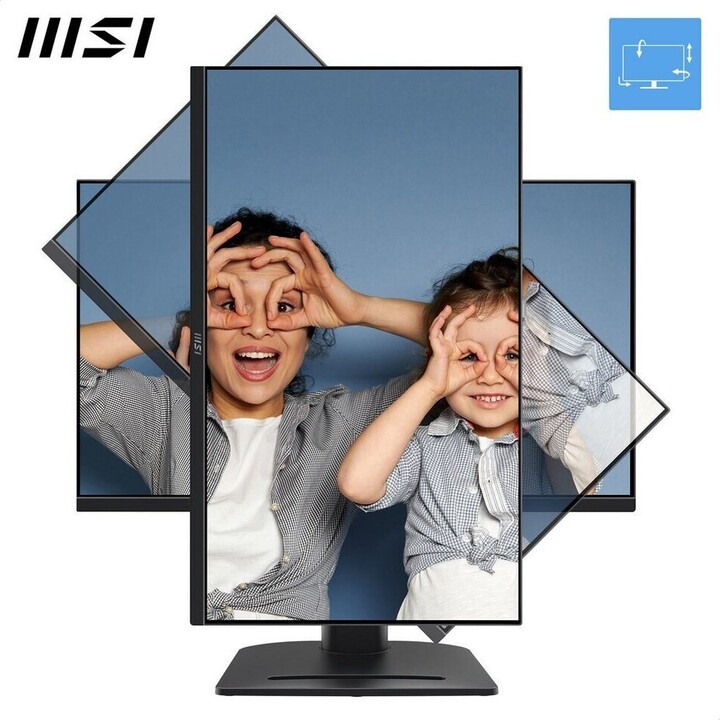 Moniteur MSI Pro MP275PG. Écran plat IPS 27 pouces. Résolution : 1920 x 1080. 100 Hz. Noir.