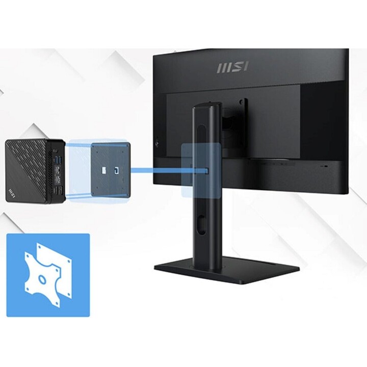 Moniteur MSI Pro MP275PG. Écran plat IPS 27 pouces. Résolution : 1920 x 1080. 100 Hz. Noir.