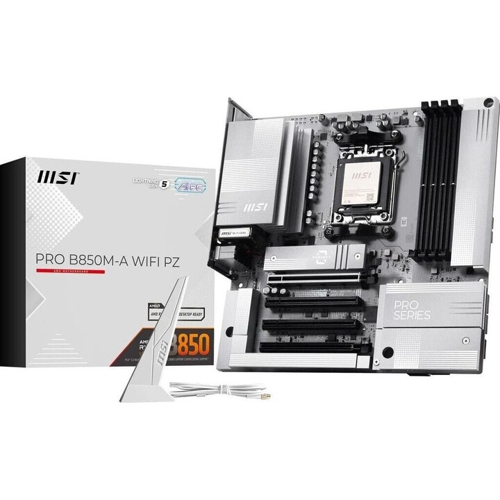 Msi Pro B850m-a Wifi Pz board,amd,am5,b850,4ddr5,256gb,1hdmi+1dp,4sata3+2m.2,5g Lan,6usb3.2,matx