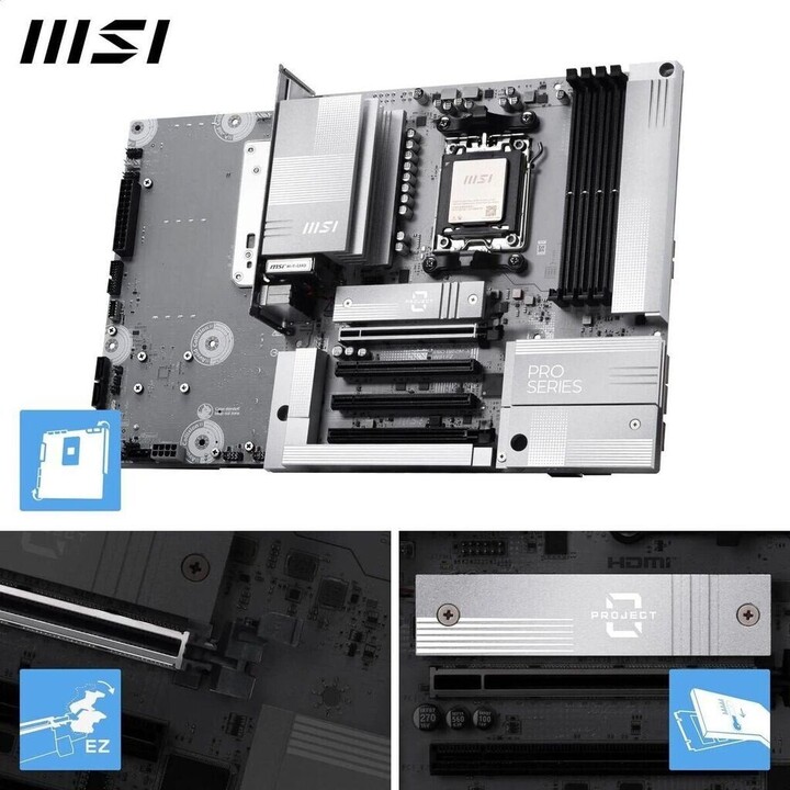 Msi Pro B850m-a Wifi Pz board,amd,am5,b850,4ddr5,256gb,1hdmi+1dp,4sata3+2m.2,5g Lan,6usb3.2,matx