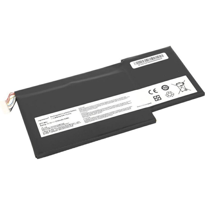 Batería compatible para portátil MSI BTY-M6J 11.1V 5700mAh Movano