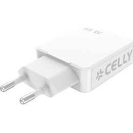 Celly Gan 65w 2xusb-c Ladegerät Weiß
