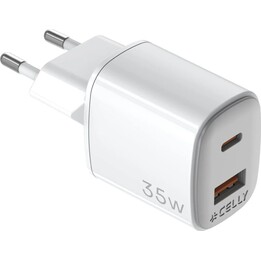 Celly UPTC1USB1USBC35 – 35-W-GaN-Wandladegerät, Weiß