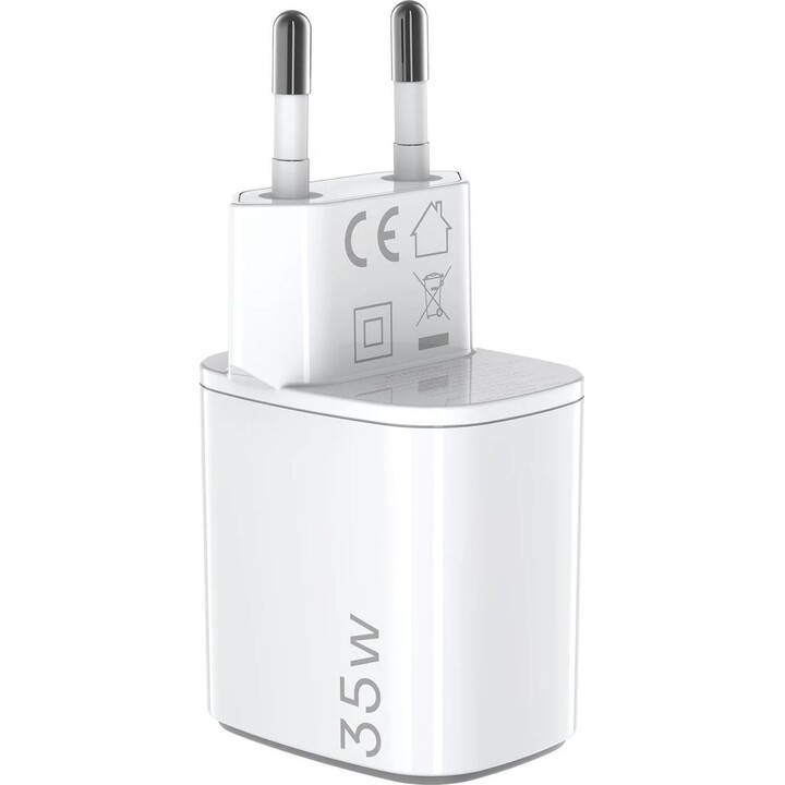 Celly UPTC1USB1USBC35 - Caricatore da muro GaN da 35 W, bianco