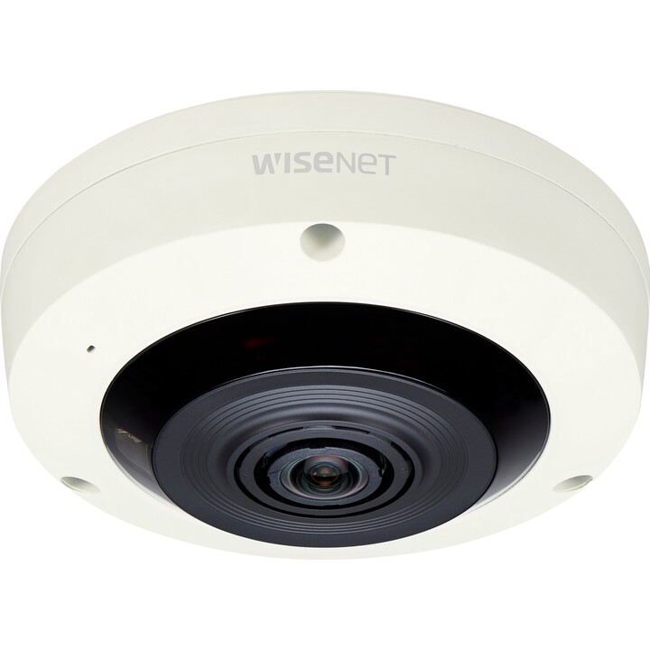 Hanwha Techwin XNF-8010R: 6MP 360° Indoor Fisheye Camera, 2048x2048 IR 15m, WDR 120dB, Analytics