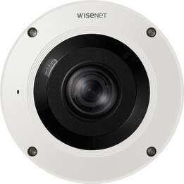 Hanwha Techwin XNF-9010RV: Cámara IR ojo de pez para exteriores de 12MP, 3008x3008 1/2.3" CMOS, lente de 1.08mm, WDR 120dB, IR 1