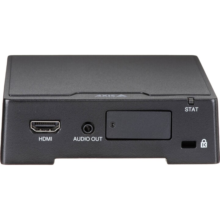 Decoder video 4K Axis D1110 (02282-001): Uscita HDMI fino a 3840x2160, alimentazione PoE/DC, multiview a 8 flussi, uscita audio,