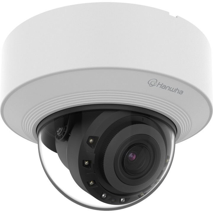 Hanwha Techwin XND-C7083RV: telecamera a cupola AI IR da 4MP per interni, obiettivo varifocale motorizzato da 2,8-10 mm, WDR 120