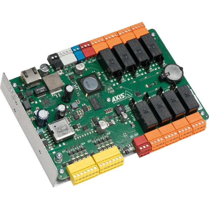 Axis A9188 Netzwerk-E/A-Relais-Modul (0820-001): 8 überwachte E/As, 8 Form-C-Relais, PoE+/DC 8-28V Eingang, 12/24V DC Ausgang, -