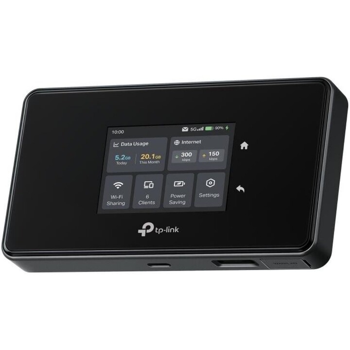 TP-Link M8550 5G AXE3600 Tri-Band Mobile WiFi Router, 3.4Gbps Downlink, WiFi 6E (2880+2880+688Mbps), 4680mAh Akku, 32 Geräte
