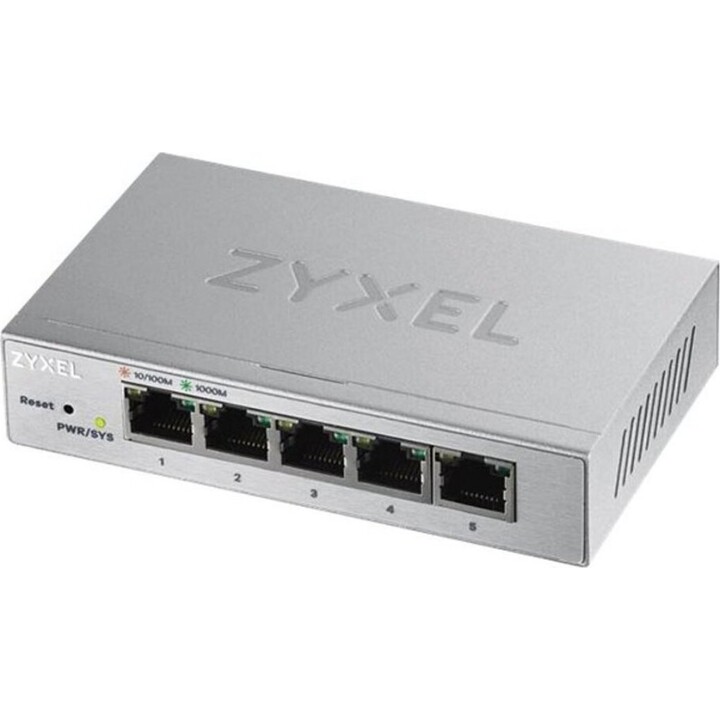 Zyxel Switch 10/100/1000 GS1200-5HP V2 Silver