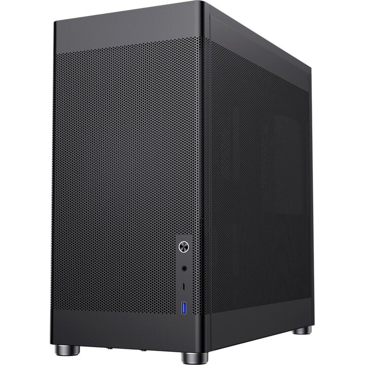 Coolbox MP1 Mesh ATX PC Tower Case, Black, Dust Filter, Cable Management