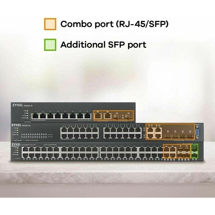 Zyxel GS2220-28-EU0101F commutateur réseau Géré L2 Gigabit Ethernet (10/100/1000) Noir
