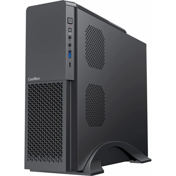 Custodia Micro Tower Coolbox Micro Atx Slim T313 Nera 500 W