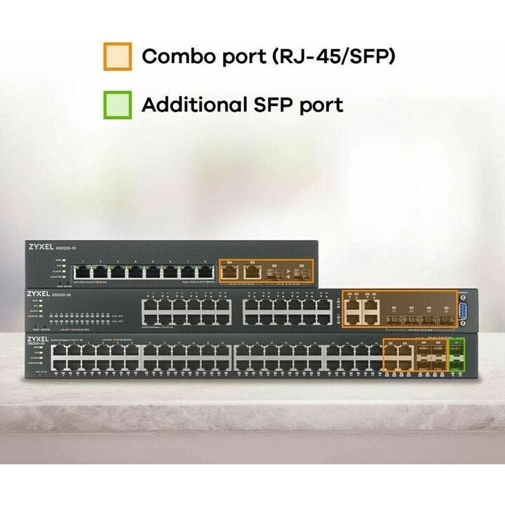 Zyxel GS2220-50-EU0101F commutateur réseau Géré L2 Gigabit Ethernet (10/100/1000) Noir