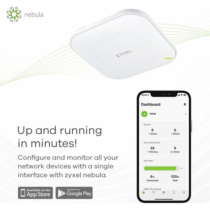 Zyxel NWA50AX 1775 Mbit/s Weiß Power over Ethernet (PoE)