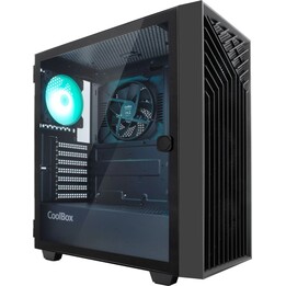 Coolbox Gaming Atx Ga300 Gridline Argb Black Usb-C Pc Case