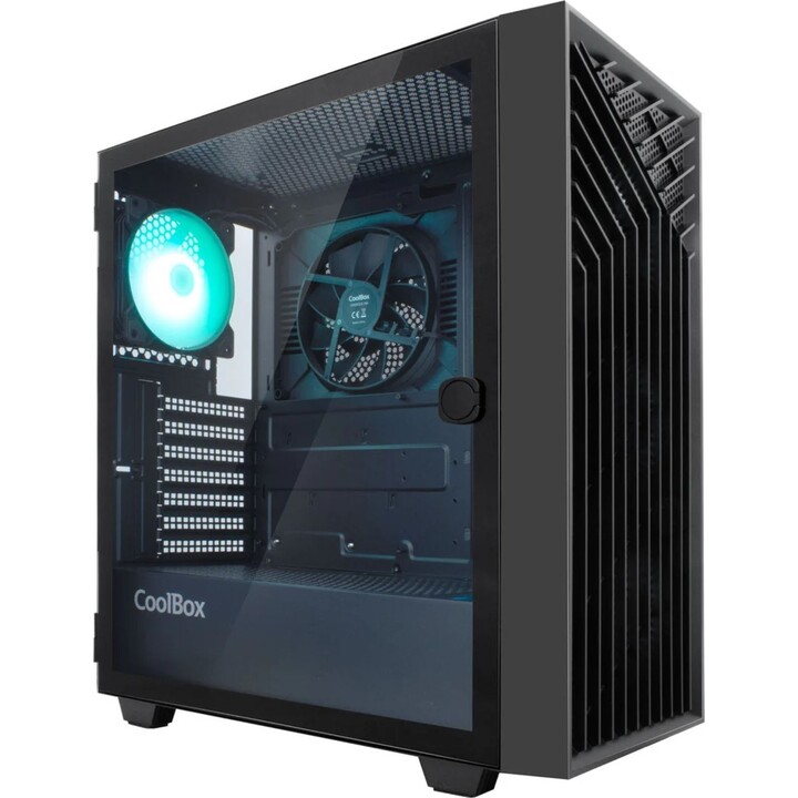 Coolbox Gaming Atx Ga300 Gridline Argb Black Usb-C Pc Case
