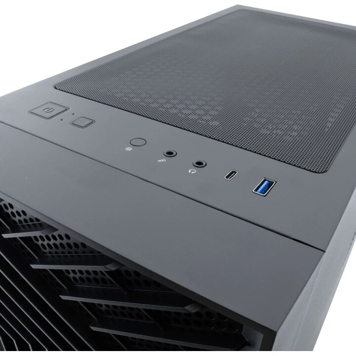 Custodia per PC Coolbox Gaming Atx Ga300 Gridline Argb Nera Usb-C