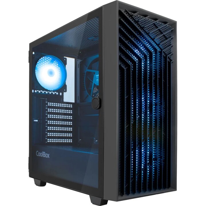 Coolbox Gaming Atx Ga300 Gridline Argb Black Usb-C Pc Case