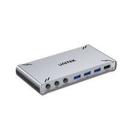 Unitek KVM-Switch USB-C 10Gbps mit HDMI mit Dateiübertragung zwischen Systemen