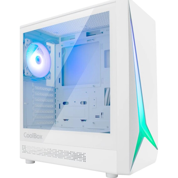 Caja Pc Coolbox Gaming Atx Ga450 Starlight blanco Argb Usb-C