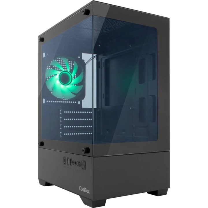Coolbox Microatx GM200 Vision Lite Desktop Case, Black