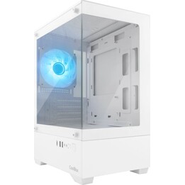 Coolbox GM200 Vision Lite Matx Argb Custodia per PC da gioco con vetro temperato, bianco