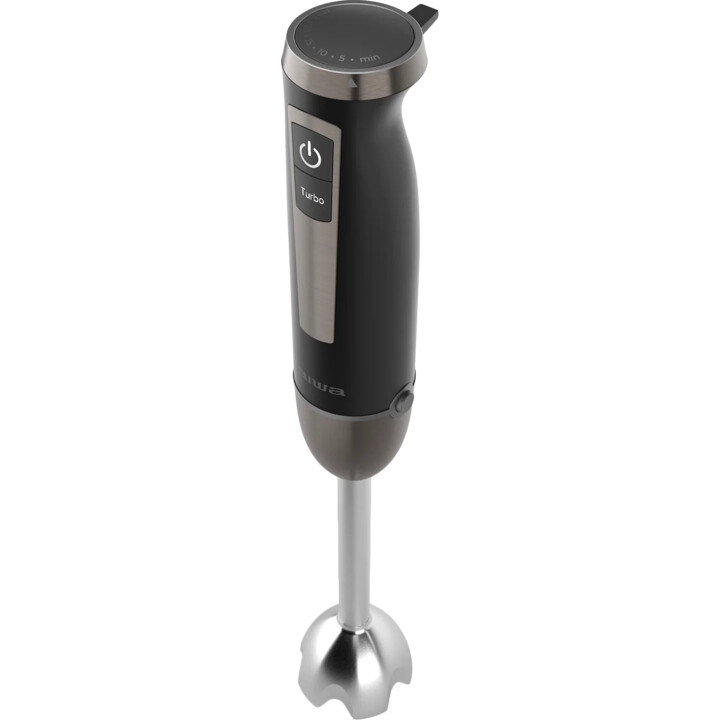 Frullatore a immersione Aiwa Kenkiri 1500, 40 velocità, 6 lame Satoku, vetro da 800 ml, nero